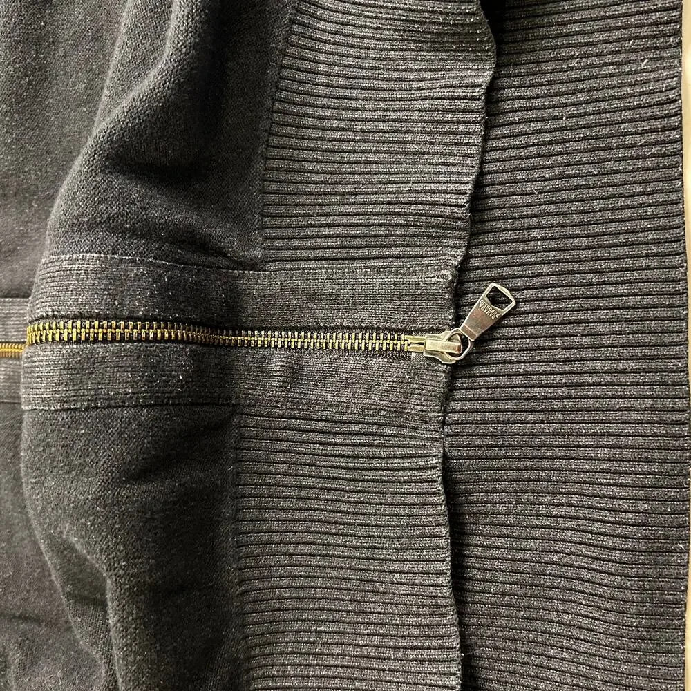 Banana Republic Sweater Jacket Long Sleeve Dual Front Zip Arm Panel Men's‎ Large